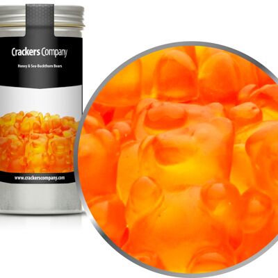 Orsetti gommosi al miele e olivello spinoso, orsetti al miele e all'olivello spinoso PU con 40 pezzi. u. Contenuto 100 g per pezzo.