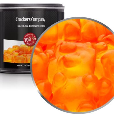 Orsetti gommosi al miele e olivello spinoso, orsetti al miele e all'olivello spinoso PU con 36 pezzi. u. Contenuto 100 g per pezzo.