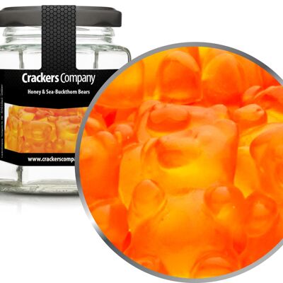 Ositos de goma de espino amarillo y miel, Ositos de miel y espino amarillo PU con 25 piezas. Ud. Contenido de 100 g por pieza.