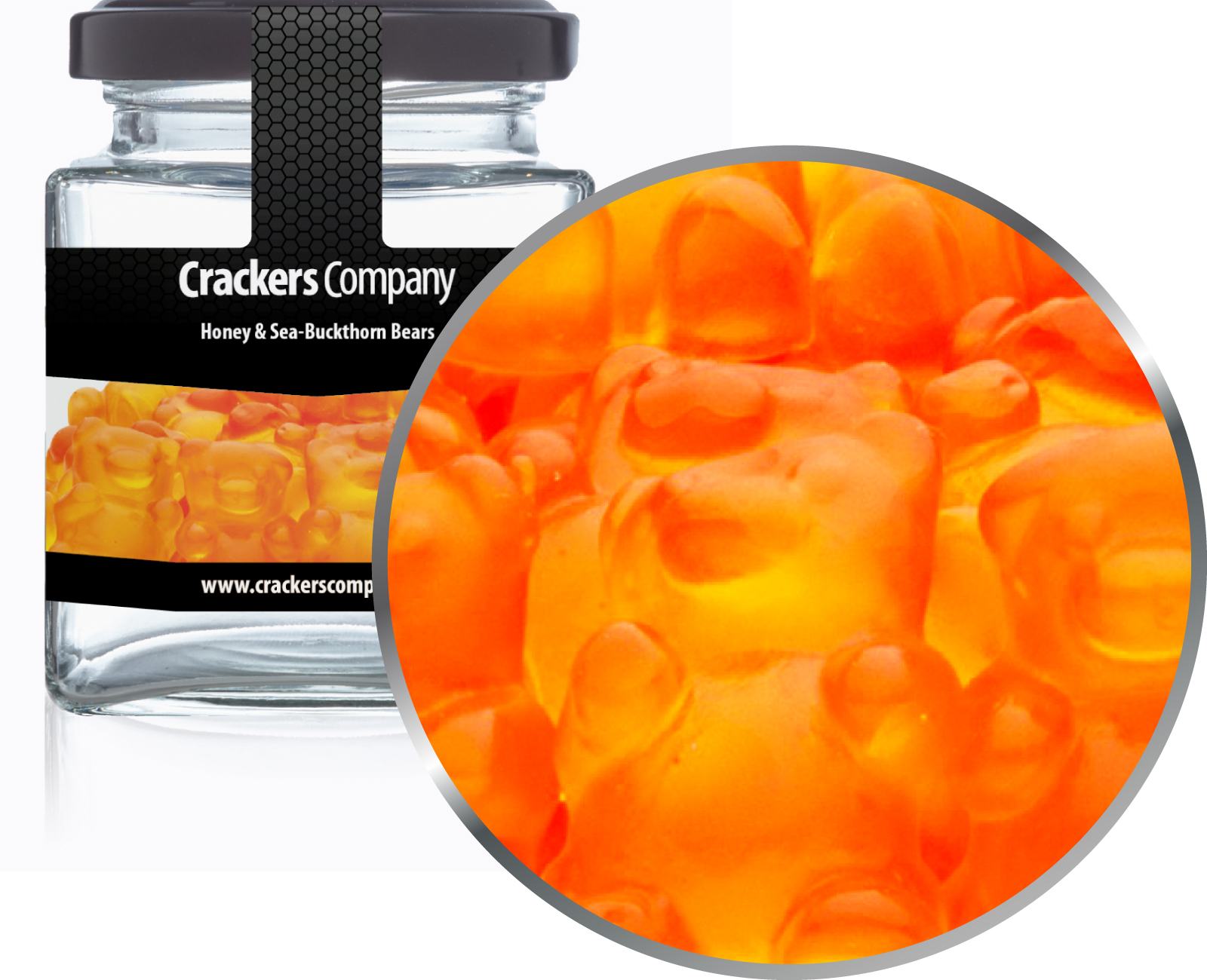 Honey & Sea-Buckthorn Gummies, Pack of 24 and 100g content per piece