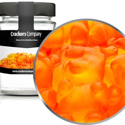 Orsetti gommosi al miele e olivello spinoso, orsetti al miele e all'olivello spinoso PU con 45 pezzi. u. Contenuto 100 g per pezzo.