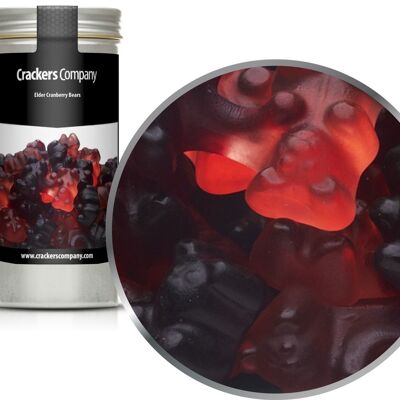 Oursons gommeux aux canneberges et sureau, Elder Cranberry Bears PU avec 40 pièces. toi. Contenu de 100 g par pièce.