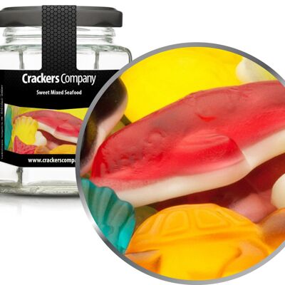 Jouets en caoutchouc maritimes, Sweet Mixed Seafood PU avec 25 pièces. toi. Contenu de 100 g par pièce.