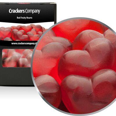 Corazones de zumo de frambuesa, Corazones de Frutas Rojas PU con 32 piezas. Ud. Contenido de 120 g por pieza.