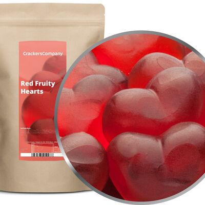 Coeurs de jus de fruits framboise, Coeurs Fruités Rouges PU de 8 pièces. toi. Contenu de 700 g par pièce.
