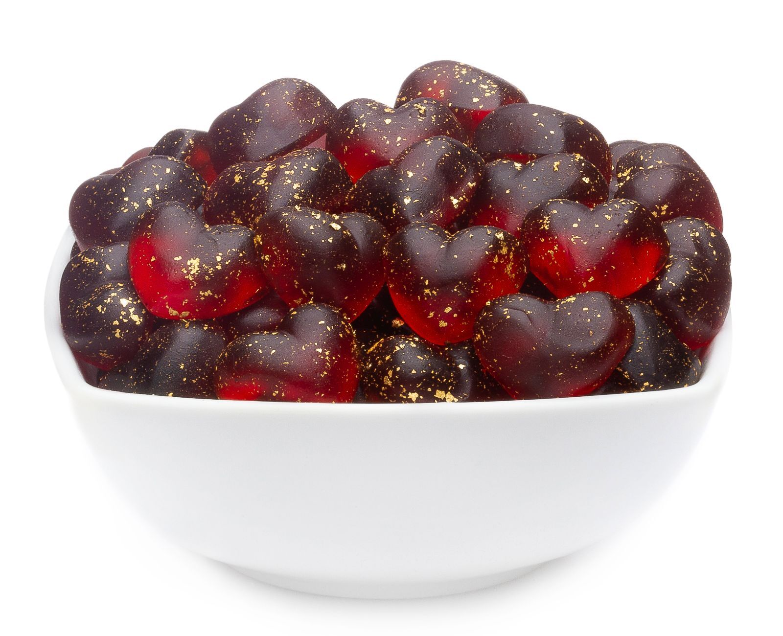Gummibärchenherzen mit Gold, Gold Hearts VPE mit 1 Stk. u. 3000g Inhalt je Stk.