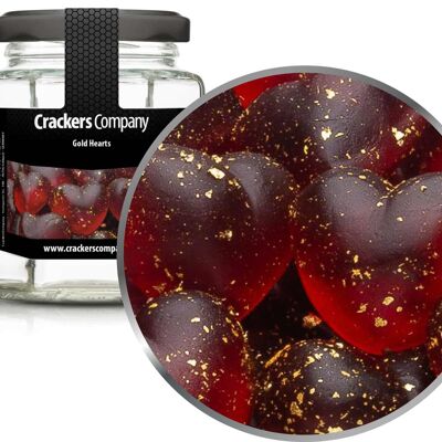 Orsetti gommosi con cuori dorati, Gold Hearts PU con 25 pezzi. u. Contenuto 120 g per pezzo.