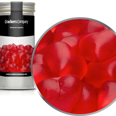 Cuori di gomma alla frutta senza zucchero, Red Hearts Sugarfree PU con 40 pezzi. u. Contenuto 120 g per pezzo.