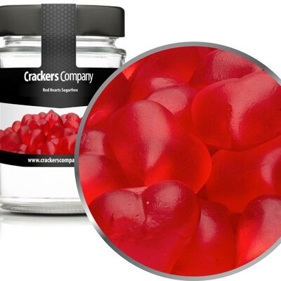 Cuori di gomma alla frutta senza zucchero, Red Hearts Sugarfree PU con 45 pezzi. u. Contenuto 120 g per pezzo.
