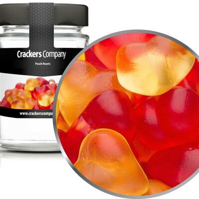 Coeurs de gomme aux fruits de pêche, Peach Hearts PU avec 45 pièces. toi. Contenu de 140 g par pièce.