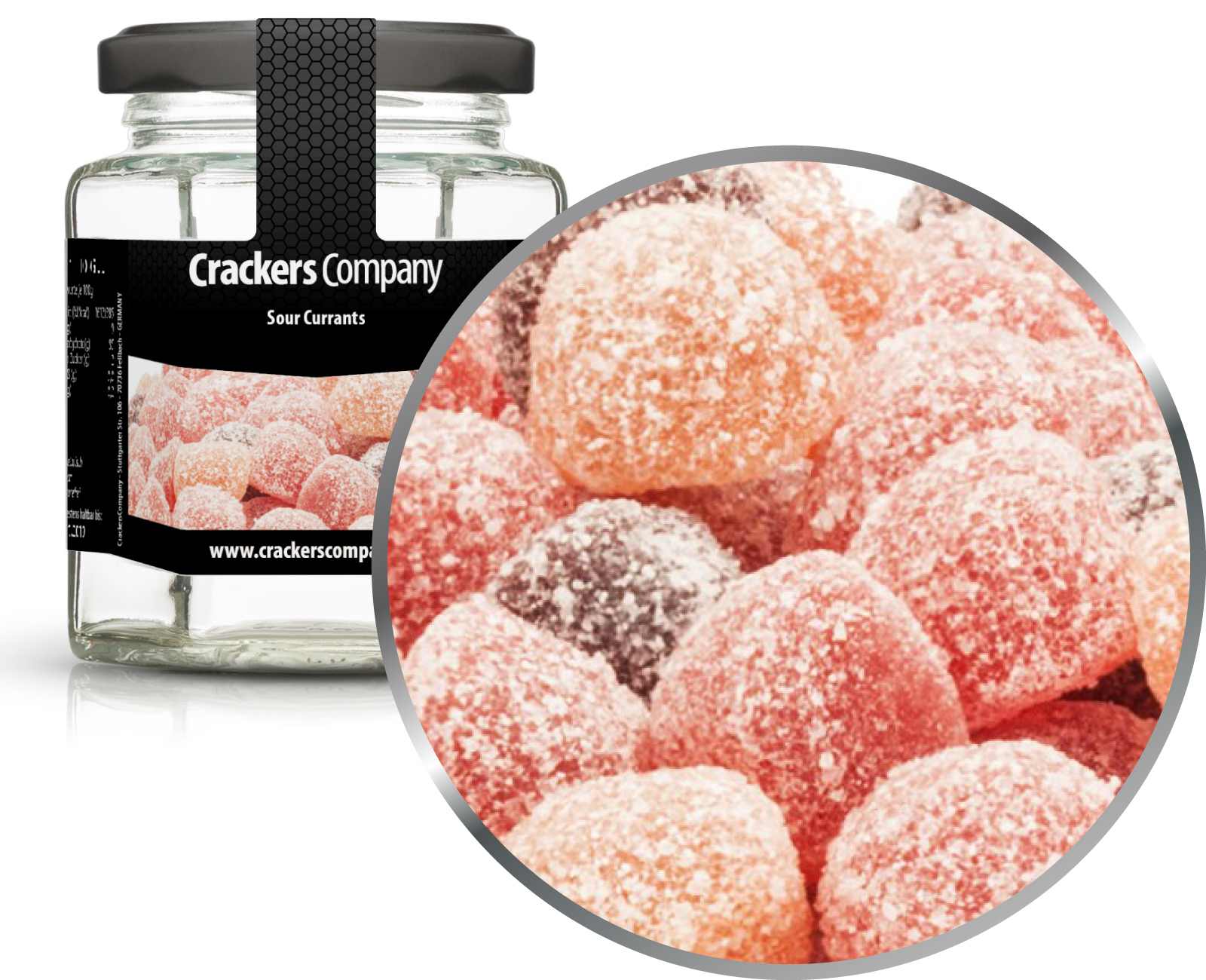 Saure Johannisbeer Gummis, Sour Currants VPE mit 25 Stk. u. 110g Inhalt je Stk.