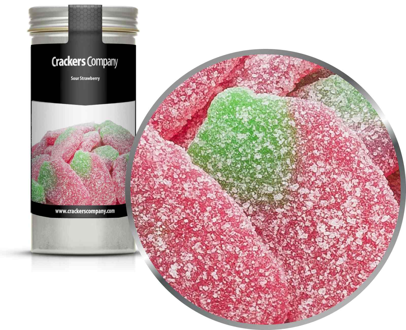 Gommose alla fragola acida, Sour Strawberry PU con 40 pezzi. u. Contenuto 110 g per pezzo.