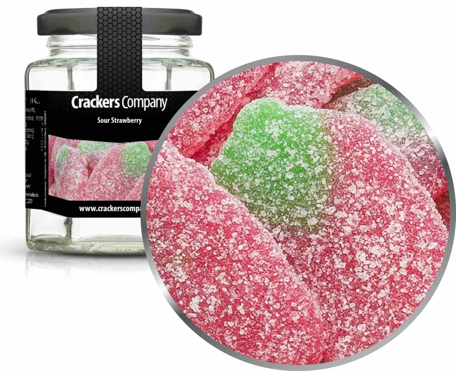 Saure Erdbeer Gummis, Sour Strawberry VPE mit 25 Stk. u. 110g Inhalt je Stk.
