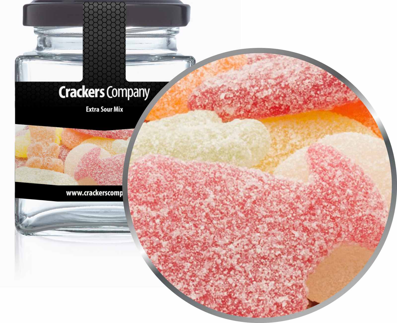 Extra sour gummy candies, Extra Sour Mix, pack of 24. and 90g content per piece