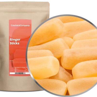 Bastoncini di gomma allo zenzero, Ginger Sticks PU con 8 pezzi. u. Contenuto 600 g per pezzo.