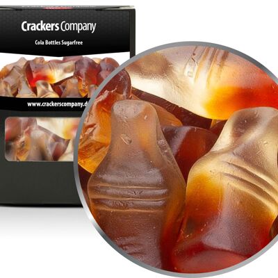 Chicle de fruta Cola sin azúcar, Botellas de Cola PU sin azúcar con 32 piezas. Ud. Contenido de 120 g por pieza.