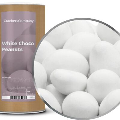 Cacahuètes au chocolat colorées, White Choco Peanuts PU avec 9 pièces. toi. Contenu de 950 g par pièce.