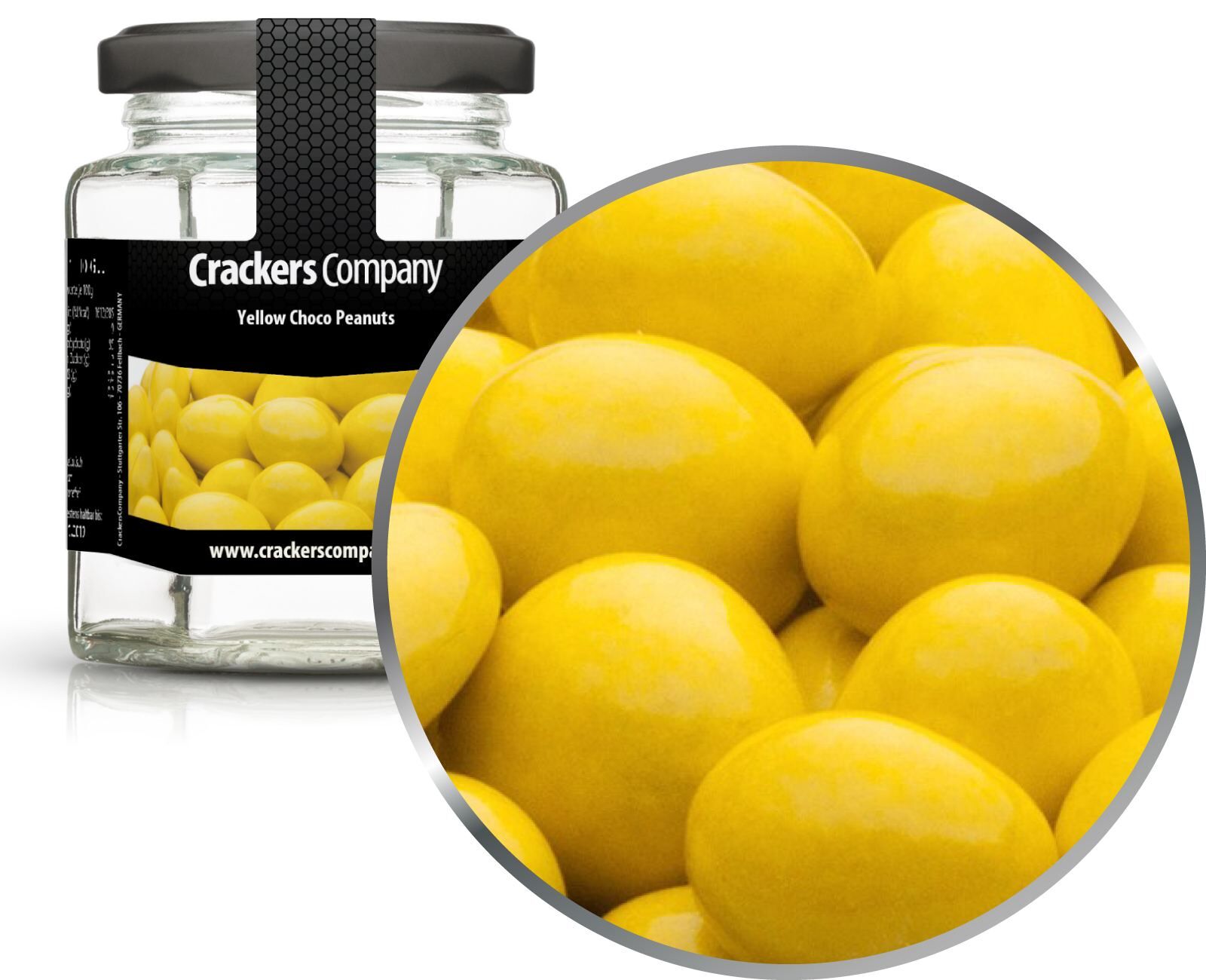 Bunte Schoko Erdnüsse, Yellow Choco Peanuts VPE mit 25 Stk. u. 110g Inhalt je Stk.