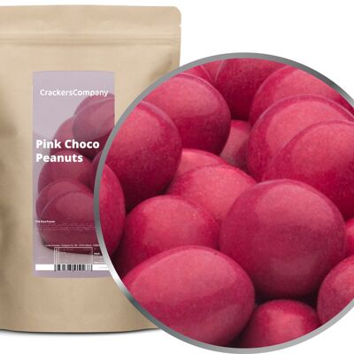 Cacahuètes au chocolat colorées, Pink Choco Peanuts PU avec 8 pièces. toi. Contenu de 750 g par pièce.