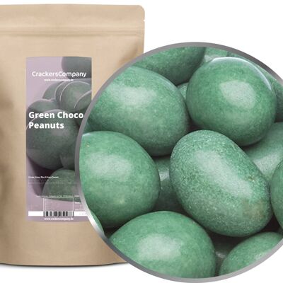 Arachidi di cioccolato colorate, Green Choco Peanuts PU con 8 pezzi. u. Contenuto 750 g per pezzo.