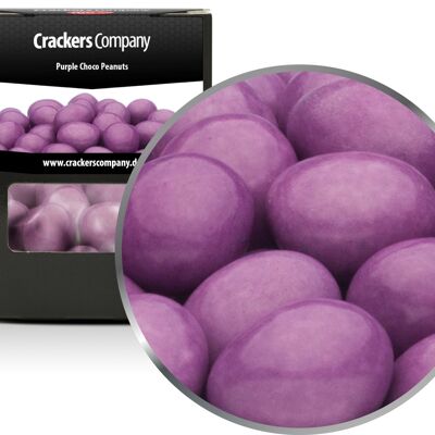 Cacahuètes au chocolat colorées, Purple Choco Peanuts PU avec 32 pièces. toi. Contenu de 110 g par pièce.