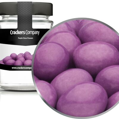 Cacahuètes au chocolat colorées, Purple Choco Peanuts PU avec 45 pièces. toi. Contenu de 110 g par pièce.