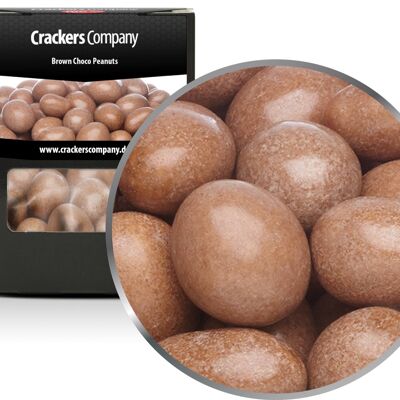 Cacahuètes au chocolat colorées, Brown Choco Peanuts PU avec 32 pièces. toi. Contenu de 110 g par pièce.