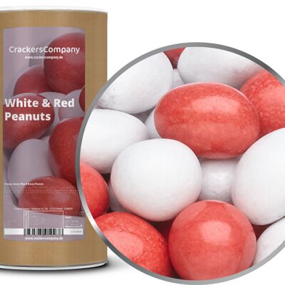 Arachidi di cioccolato colorate, arachidi bianche e rosse PU con 9 pezzi. u. Contenuto 950 g per pezzo.