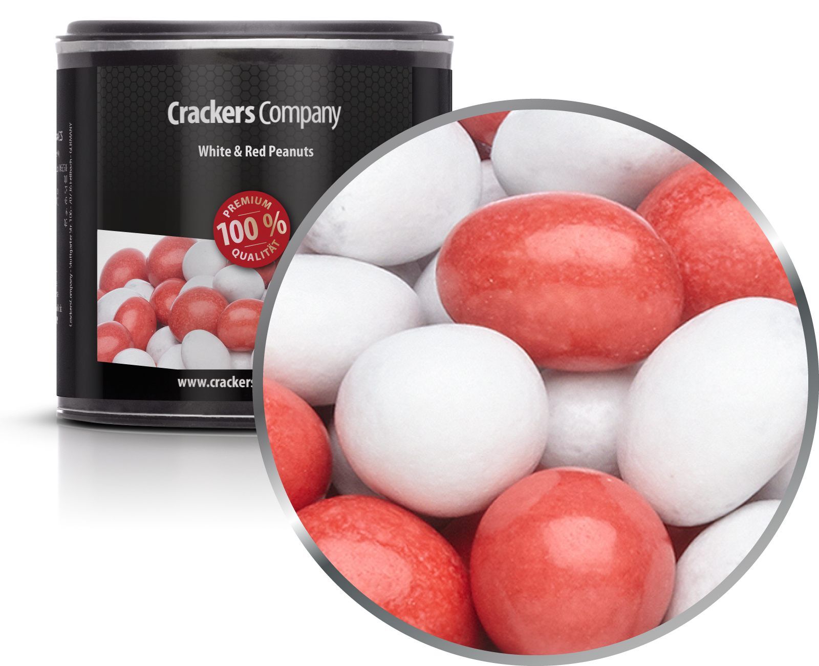 Bunte Schoko Erdnüsse, White & Red Peanuts VPE mit 36 Stk. u. 110g Inhalt je Stk.