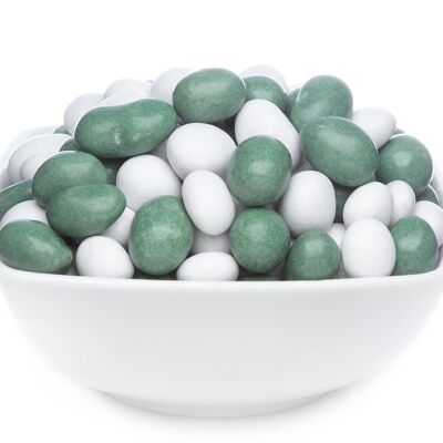 Arachidi di cioccolato colorate, arachidi bianche e verdi PU con 1 pezzo. u. Contenuto 5000 g per pezzo