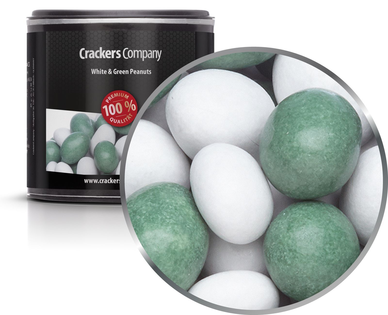 Arachidi di cioccolato colorate, arachidi bianche e verdi PU con 36 pezzi. u. Contenuto 110 g per pezzo