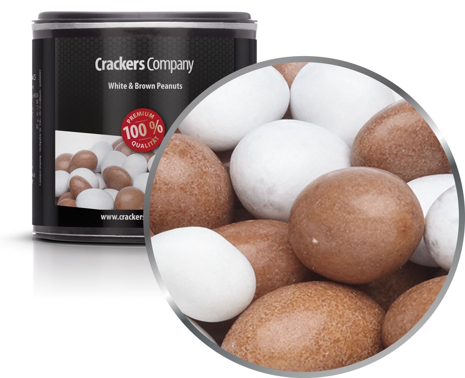 Arachidi di cioccolato colorate, arachidi bianche e marroni PU con 36 pezzi. u. Contenuto 110 g per pezzo