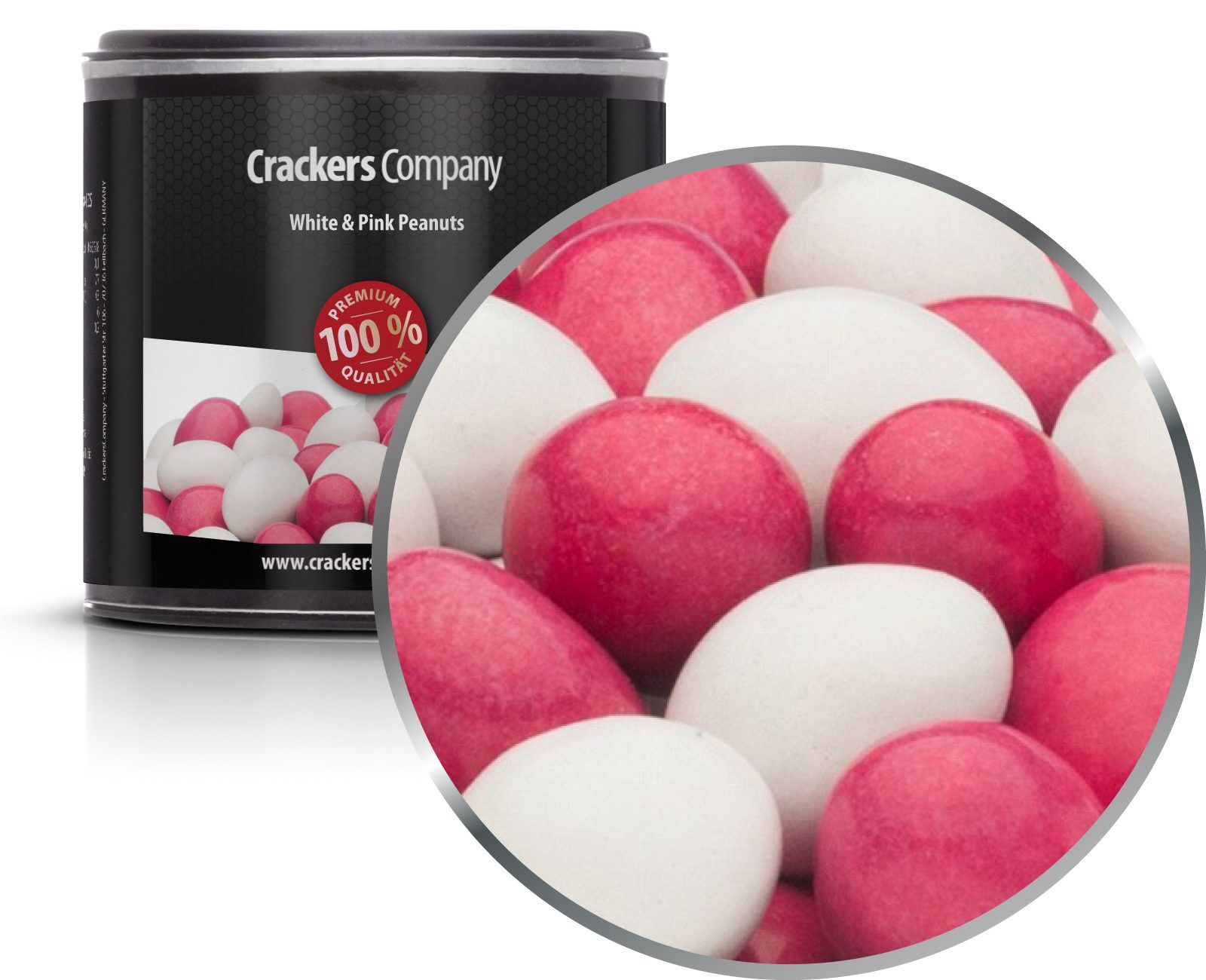 Arachidi di cioccolato colorate, arachidi bianche e rosa PU con 36 pezzi. u. Contenuto 110 g per pezzo.