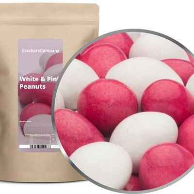 Arachidi di cioccolato colorate, arachidi bianche e rosa PU con 8 pezzi. u. Contenuto 750 g per pezzo.