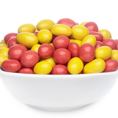 Arachidi di cioccolato colorate, arachidi gialle e rosse PU con 1 pezzo. u. Contenuto 5000 g per pezzo.