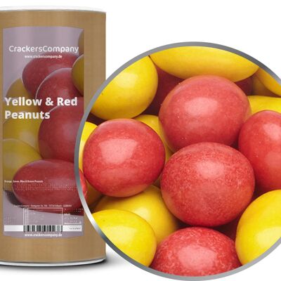 Arachidi di cioccolato colorate, arachidi gialle e rosse PU con 9 pezzi. u. Contenuto 950 g per pezzo.