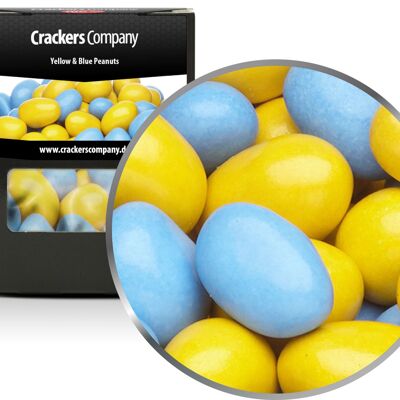 Arachidi di cioccolato colorate, arachidi gialle e blu PU con 32 pezzi. u. Contenuto 110 g per pezzo