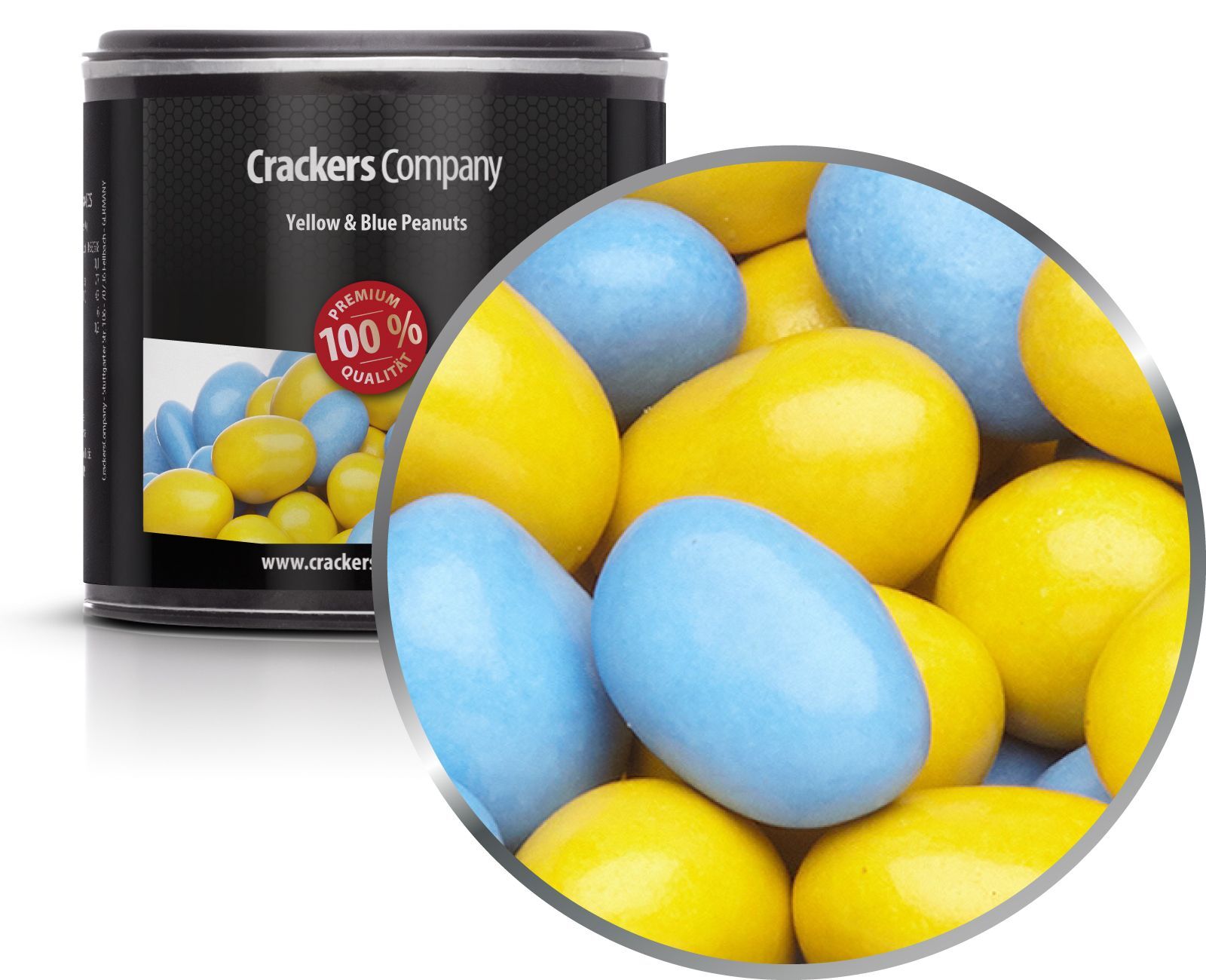 Colorful Chocolate Peanuts, Yellow & Blue Peanuts VPE with 36 pcs. and110g content per piece