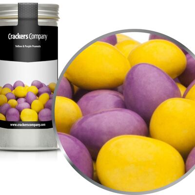 Cacahuètes au chocolat colorées Cacahuètes jaunes et violettes. UE de 40 pièces. toi. 110 g de contenu par page