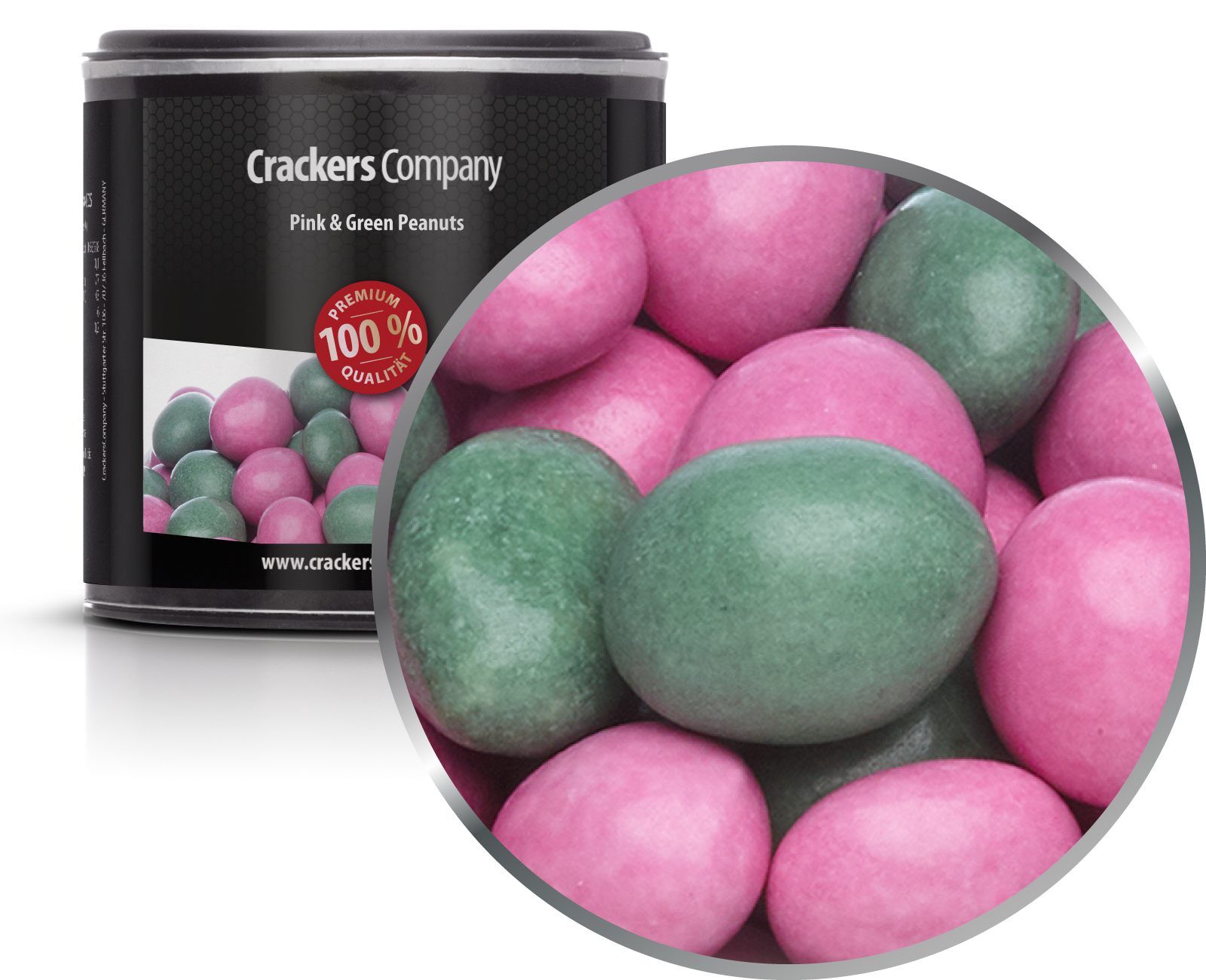 Arachidi di cioccolato colorate Arachidi rosa e verdi. Confezione da 36 pezzi. u. Contenuto 110 g per pezzo.