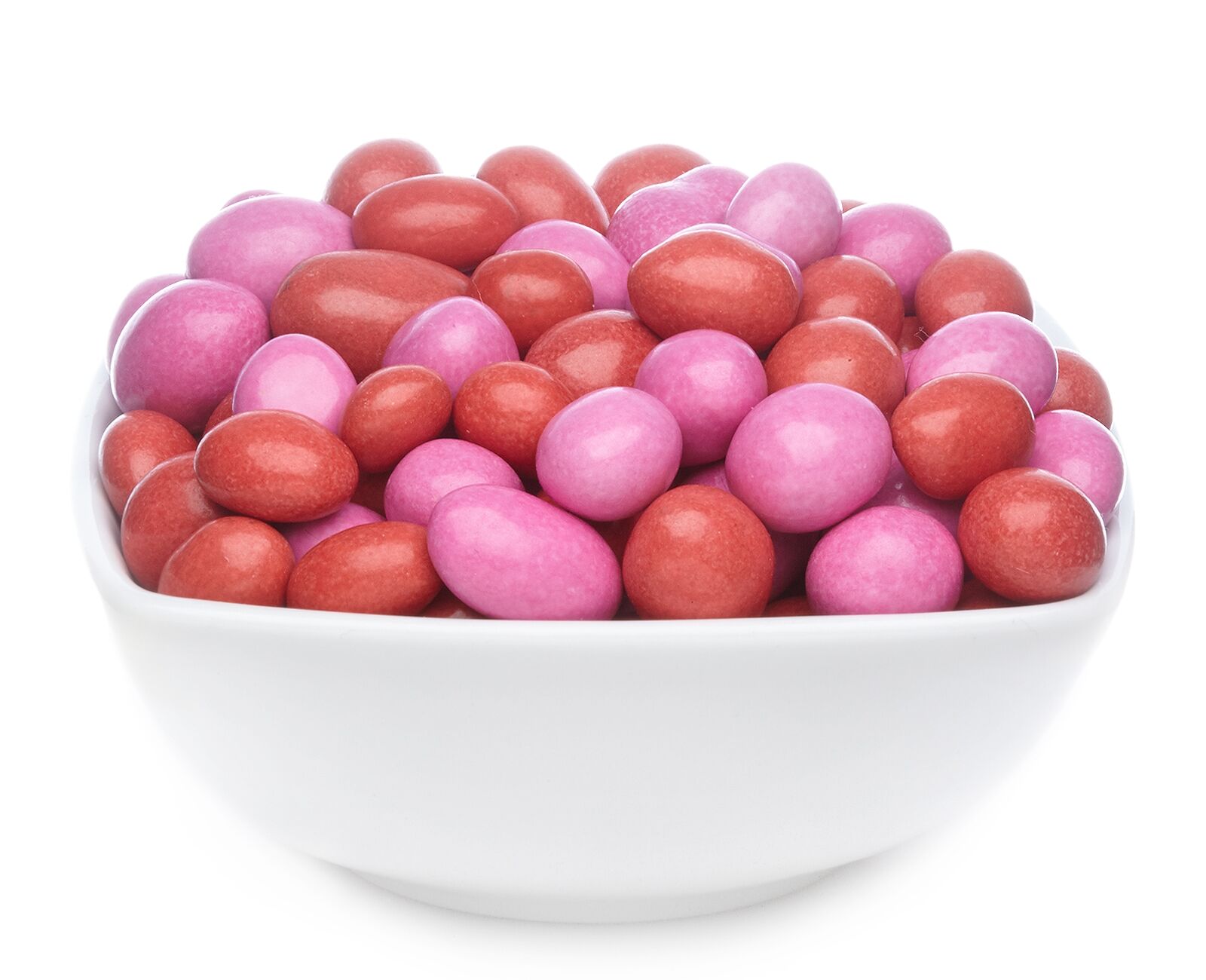 Arachidi di cioccolato colorate Arachidi rosa e rosse. PU con 1 pezzo. u. Contenuto 5000 g per pezzo.