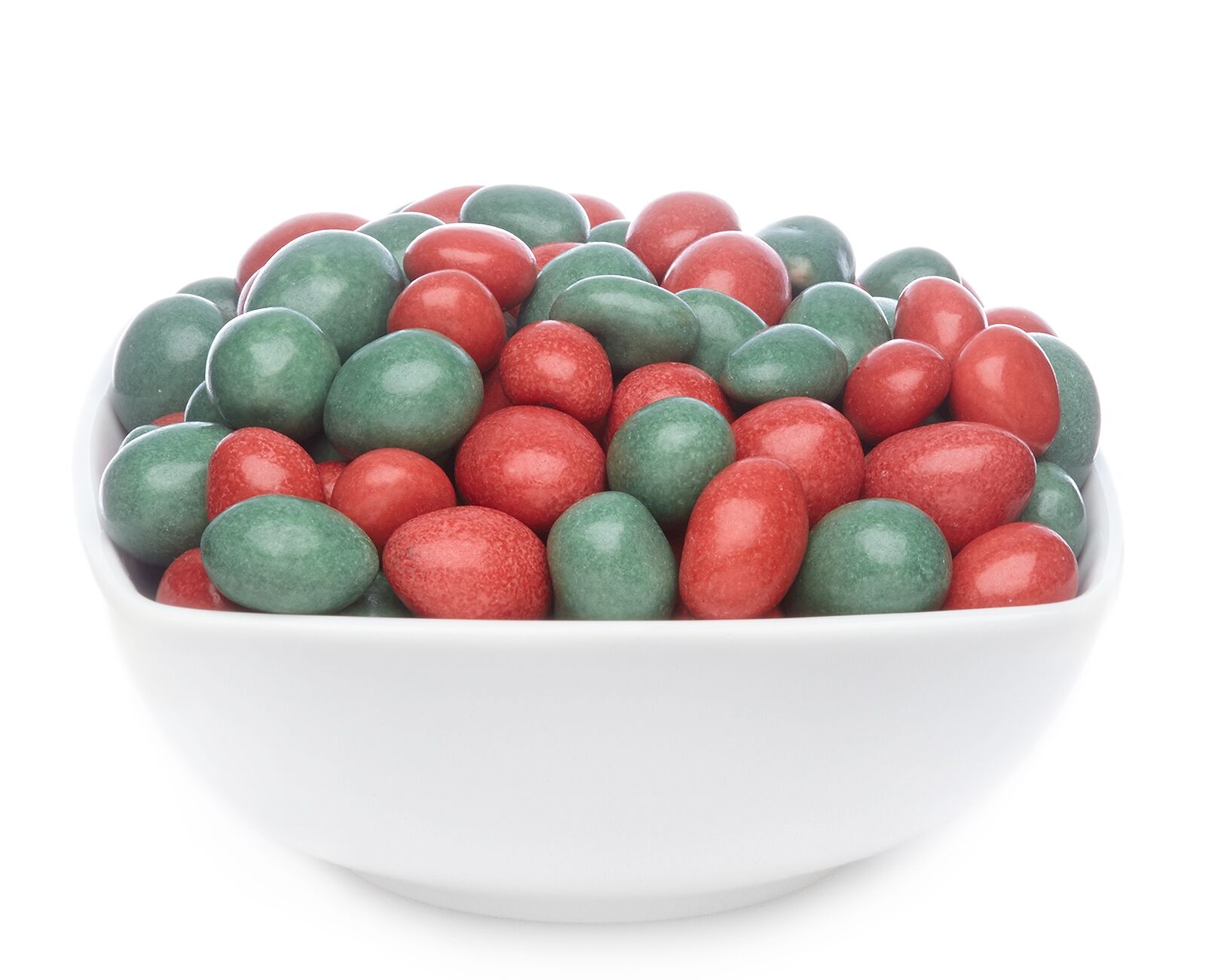 Arachidi di cioccolato colorate Arachidi rosse e verdi. PU con 1 pezzo. u. Contenuto 5000 g per pezzo.