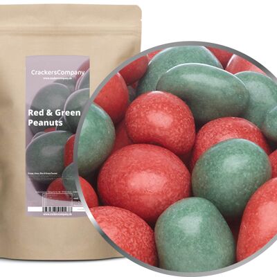 Arachidi di cioccolato colorate Arachidi rosse e verdi. Unità di elaborazione con 8 pezzi. u. Contenuto 750 g per pezzo.