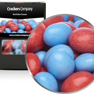 Arachidi di cioccolato colorate Arachidi rosse e blu. Confezione da 32 pezzi. u. Contenuto 110 g per pezzo.