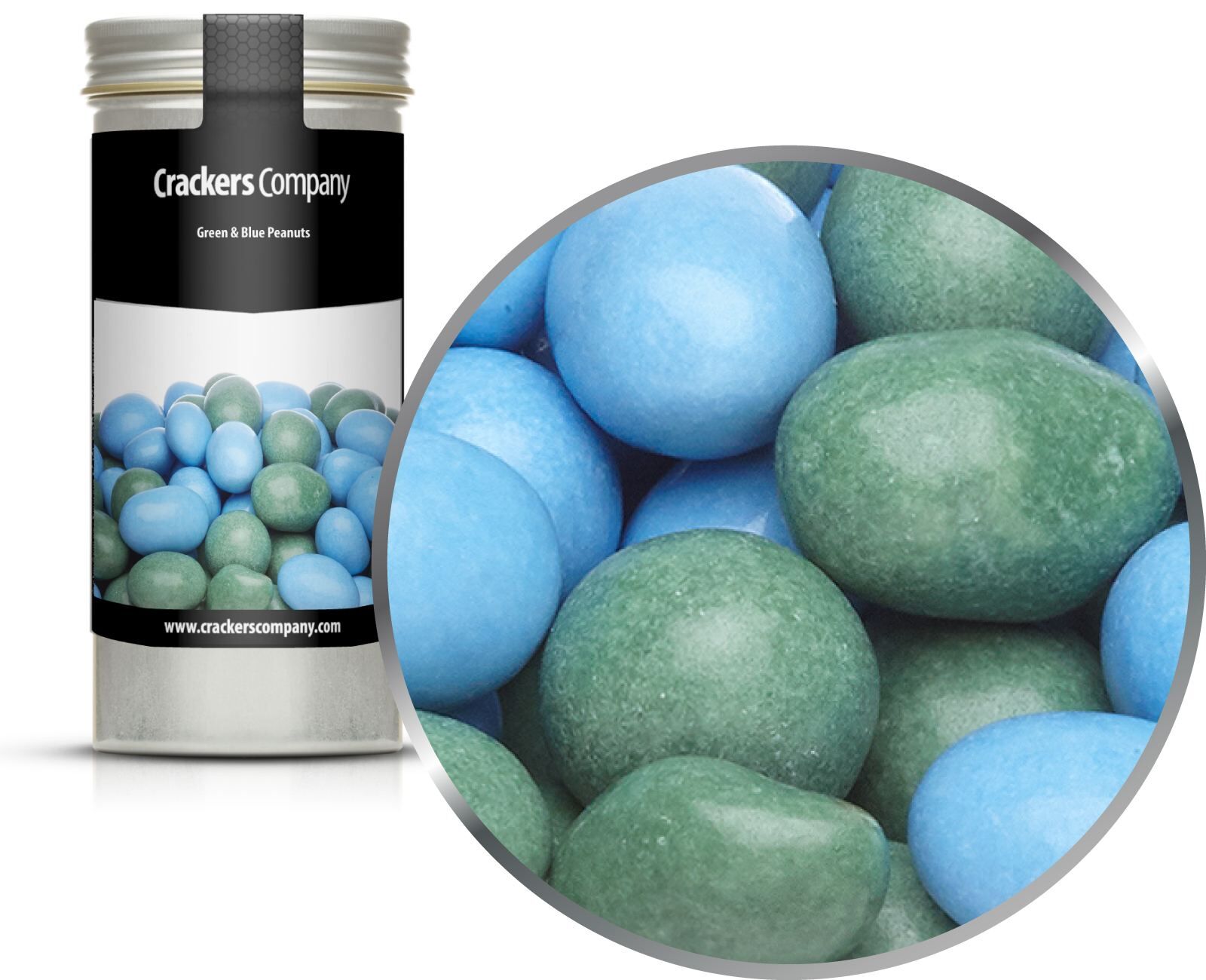 Arachidi di cioccolato colorate Arachidi verdi e blu. Confezione da 40 pezzi. u. Contenuto 110 g per pezzo.