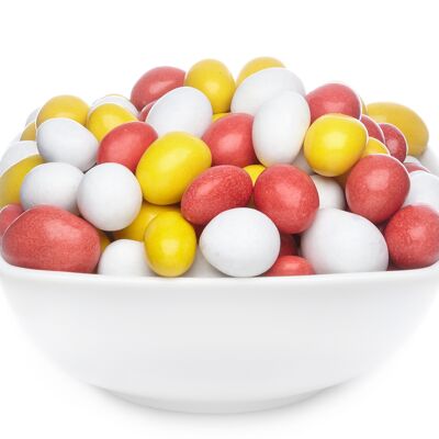 Arachidi di cioccolato colorate Arachidi bianche, gialle e rosse. PU con 1 pezzo. u. Contenuto 5000 g