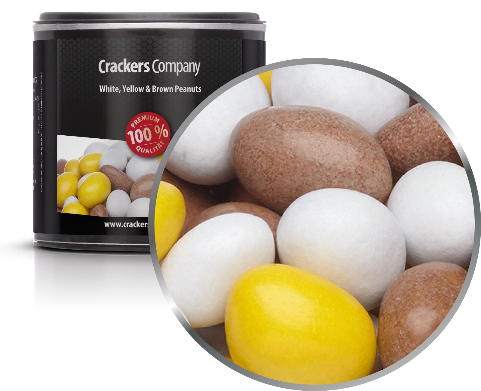 Arachidi di cioccolato colorate Arachidi bianche, gialle e marroni. Confezione da 36 pezzi. u. Contenuto 110 g