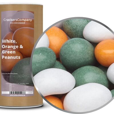 Cacahuetes de chocolate de colores Cacahuetes blancos, naranjas y verdes. PU con 9 piezas. Ud. Contenido de 950 g.