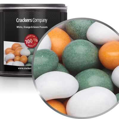Cacahuètes colorées au chocolat Cacahuètes blanches, oranges et vertes. UE de 36 pièces. toi. contenu 110g