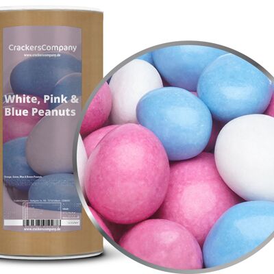 Arachidi di cioccolato colorate Arachidi bianche, rosa e blu. Unità di elaborazione con 9 pezzi. u. Contenuto da 950 g ciascuno